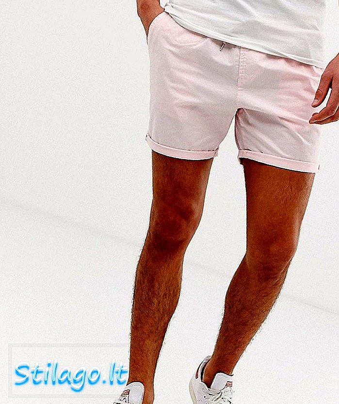 Pantaloni scurți cu pantaloni scurti de lungime mai scurte în roz
