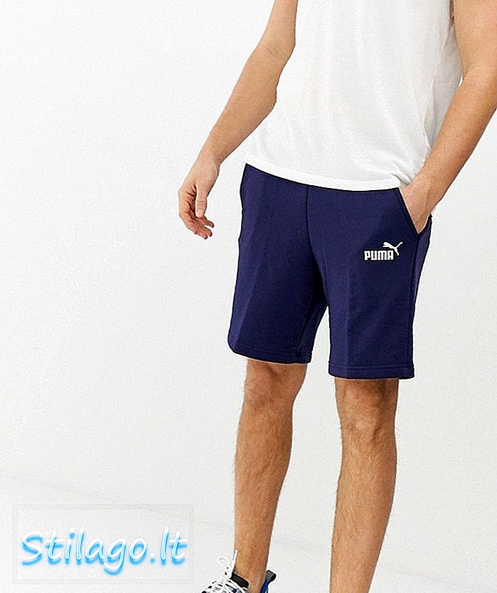 Shorts con logo Puma Essentials blu scuro
