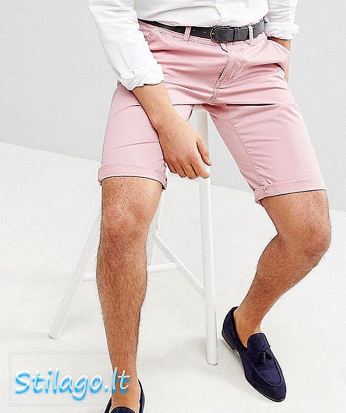 Esprit slim fit chino shorts i rosa