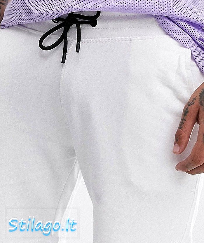 Pantaloni scurți Bershka jogger în alb
