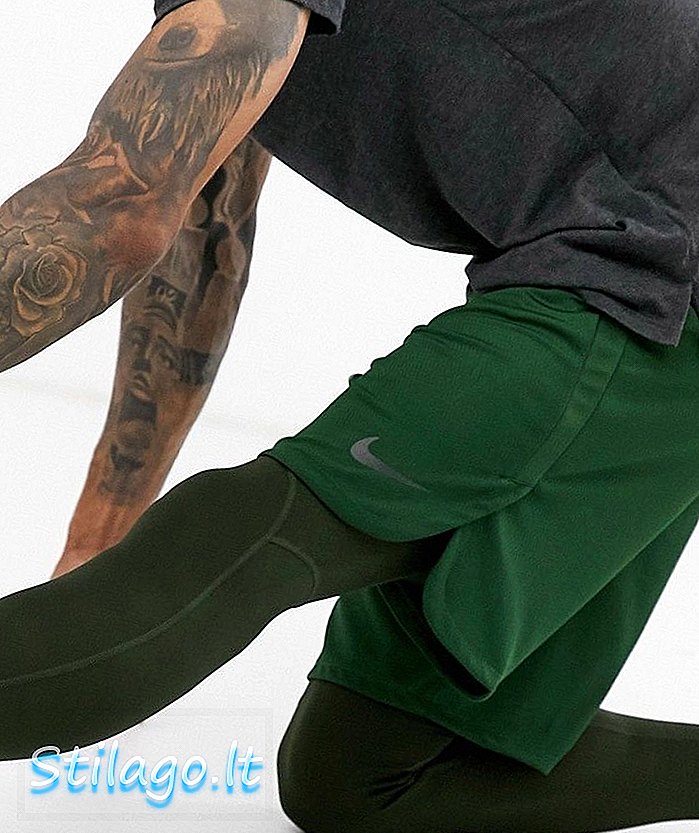 Pantaloni scurți Nike Training Dry 4.0 cu ochiuri de culoare verde