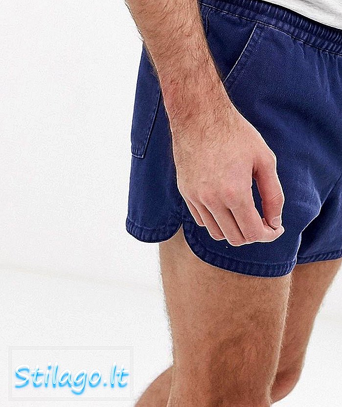 ASOS DESIGN korta shorts i marinblå