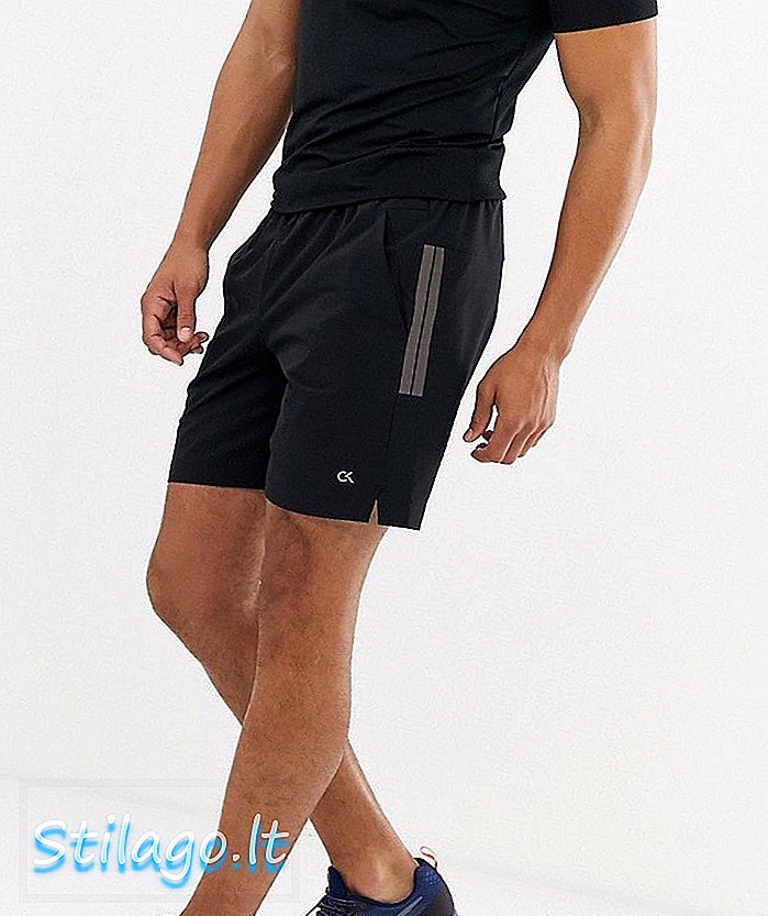 Calvin Klein Performance celana pendek detail reflektif hitam SUIT 2
