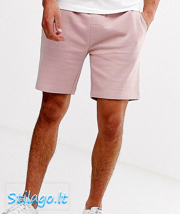 Brave Soul Basic Jersey Shorts-Pink