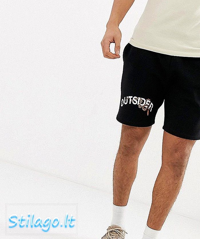 ASOS DESIGN skinny jersey shorts med slangetrykk i sort