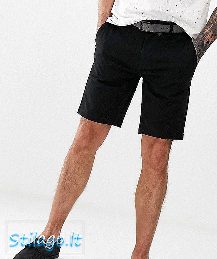 Burton Menswear chino shorts i svart