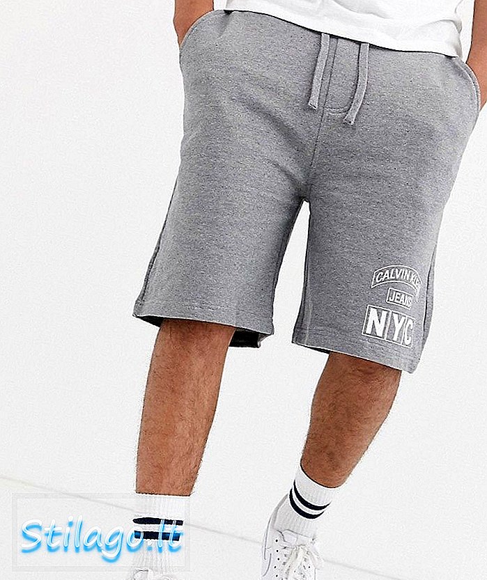 Calvin Klein Jeans shorts varsity-Grigio