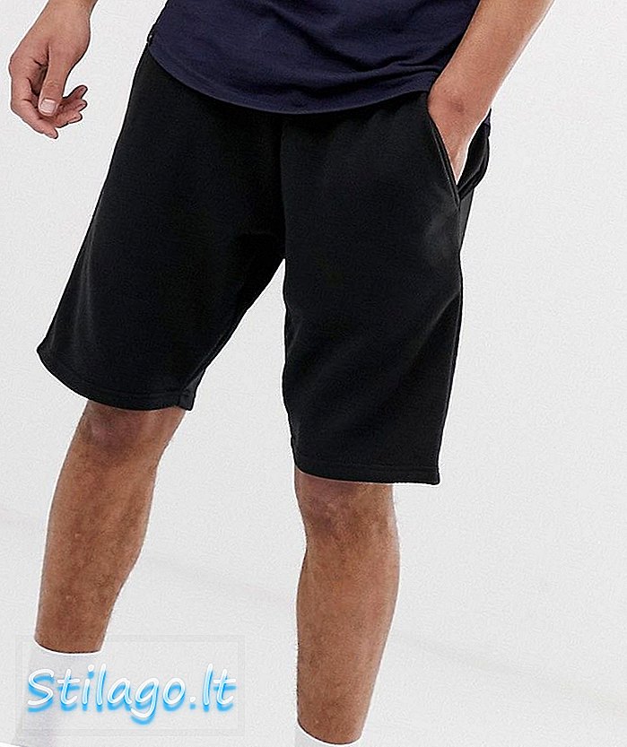 Le Breve Tall basic jersey shorts-Svart