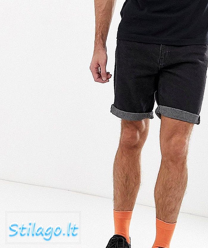 Shorts in denim New Look slim fit in lavaggio nero