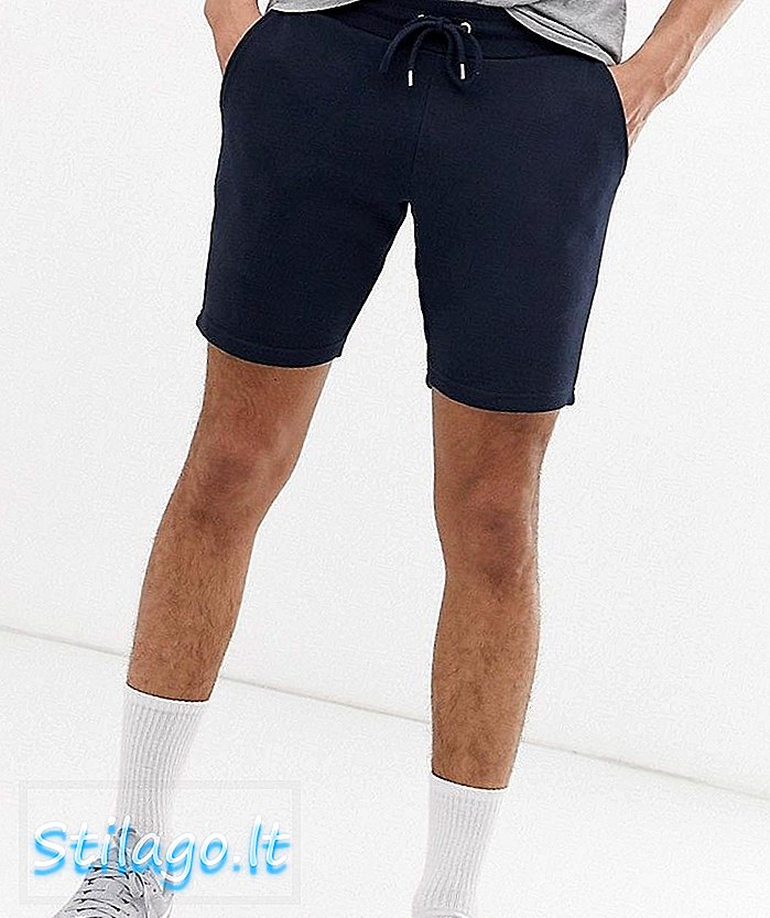 ASOS DESIGN Pantalons curts de pell de samarreta de color blau marí