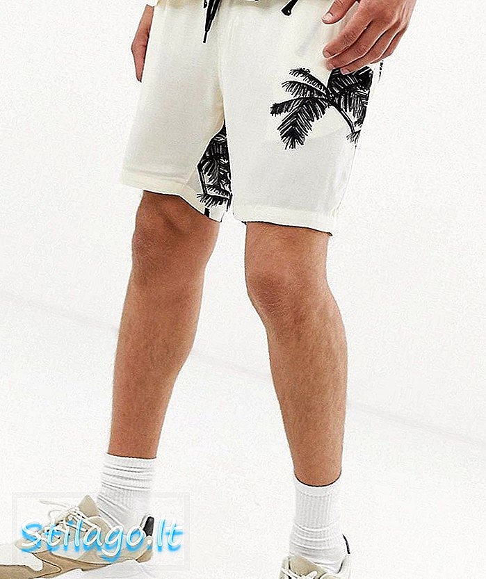 Mennace-Shorts in Palmendruck-Weiß