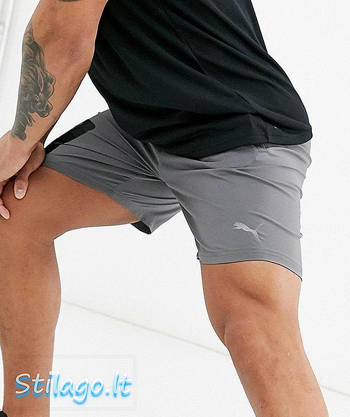 Shorts in tessuto grigio con logo collettivo Puma Training