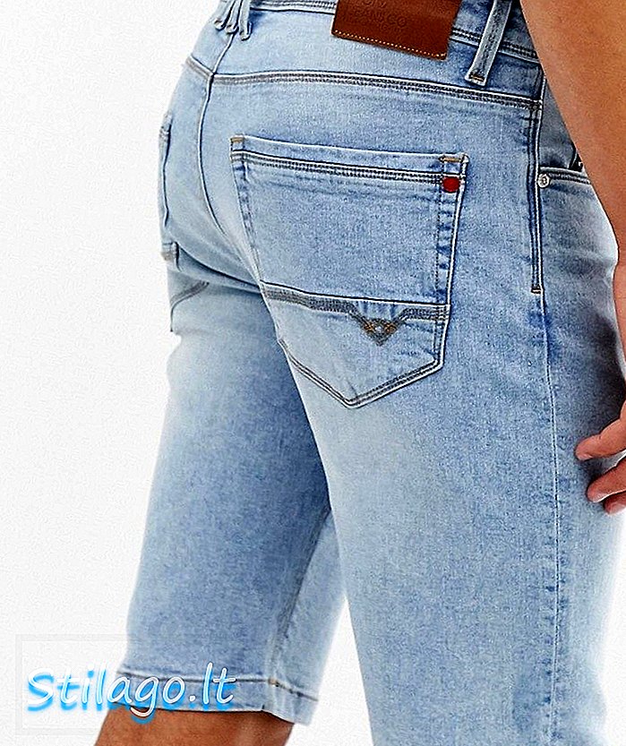 Voi Jeans denim quần short màu xanh nhạt