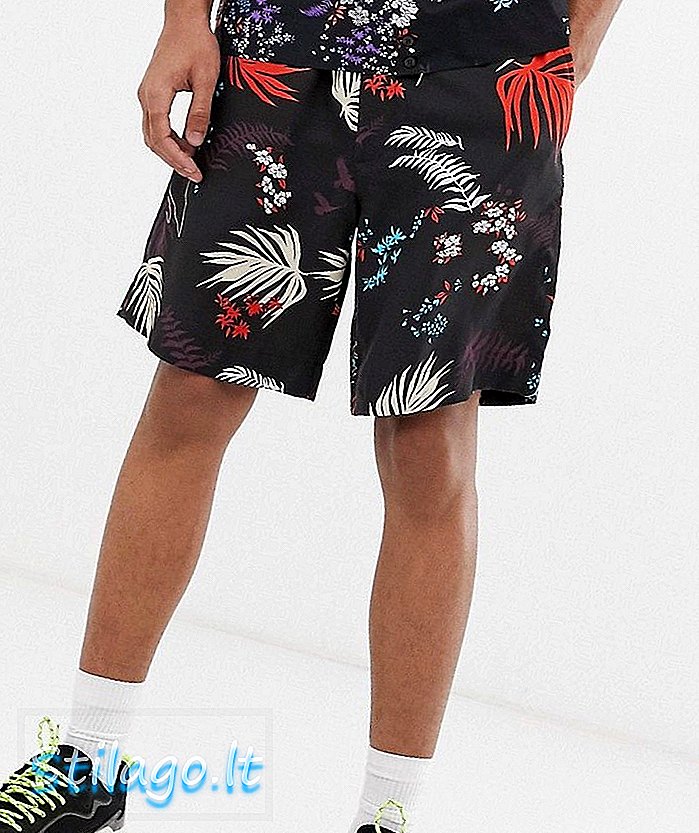 Shorts con estampado floral P-Notery de Diesel en negro