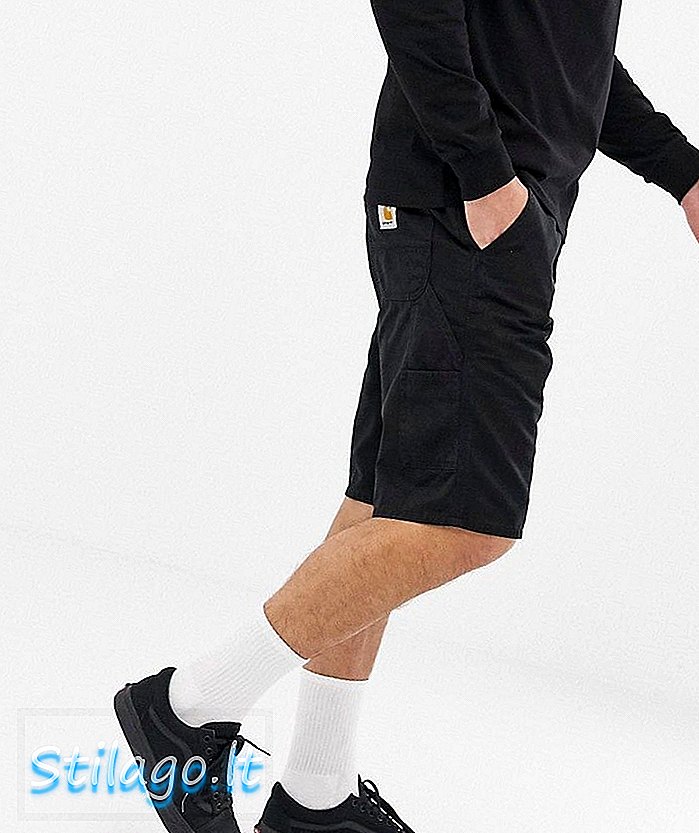Carhartt WIP Ruck enojne kolenske hlače v črni barvi