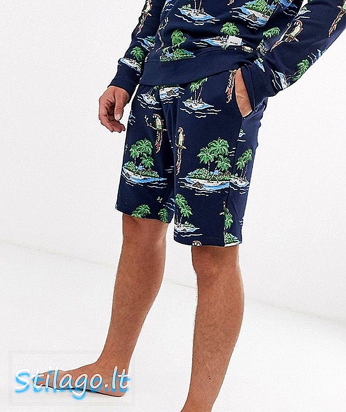 Only & Sons papegøye trykker svette shorts-blå