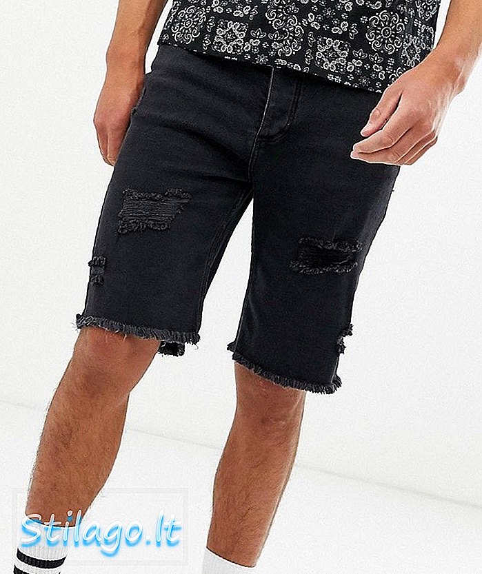 Bolongaro Trevor шорты джинсовые необработанные края-черный
