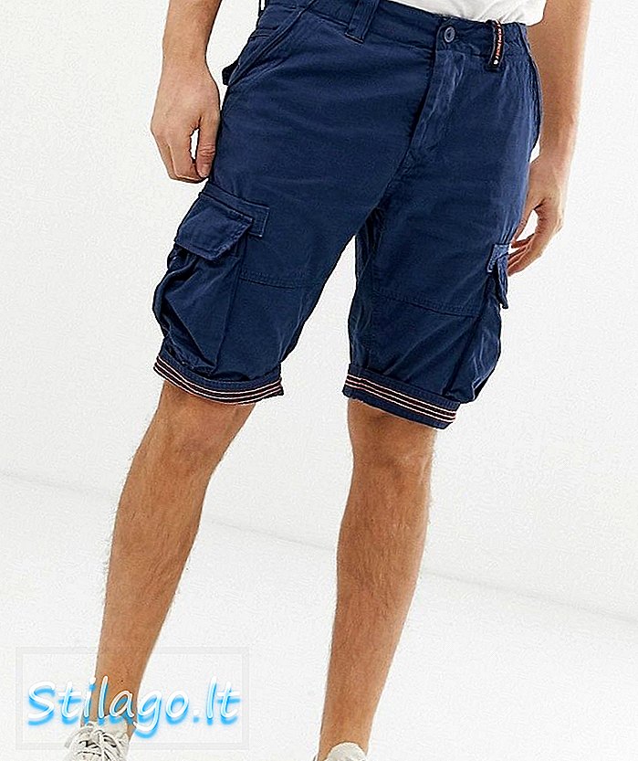 Superdry core shorts i marinblå