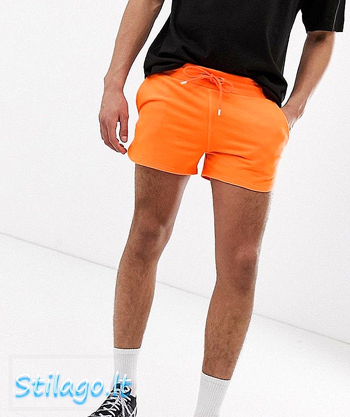 Shorts de punto de jersey en naranja neón de ASOS DESIGN