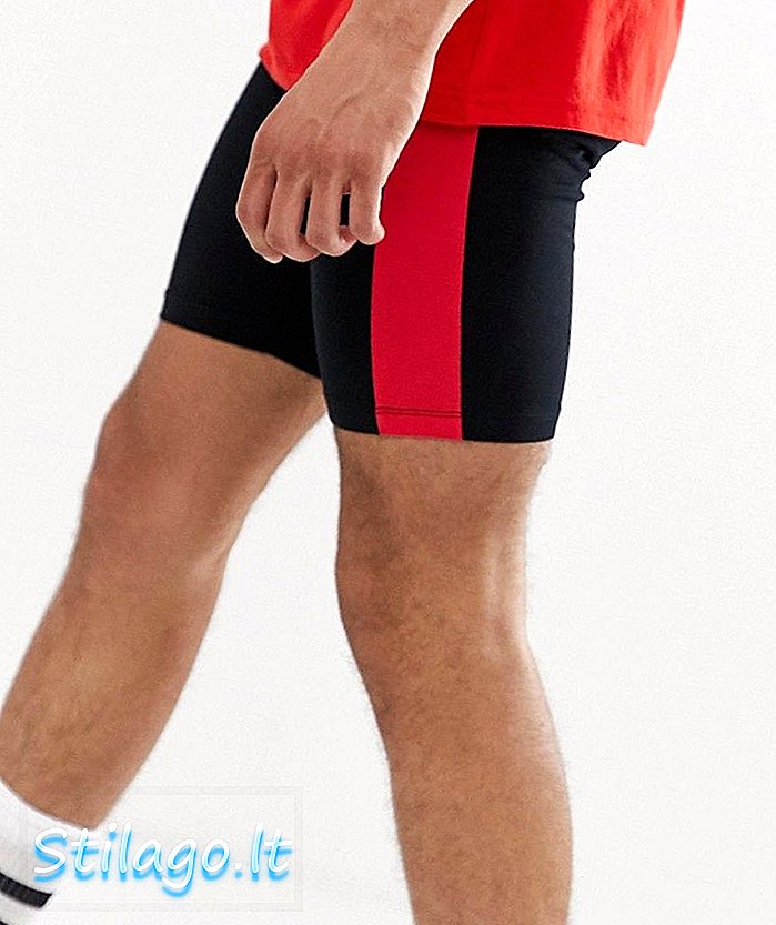 ASOS DESIGN megging shorts med sidor i svart