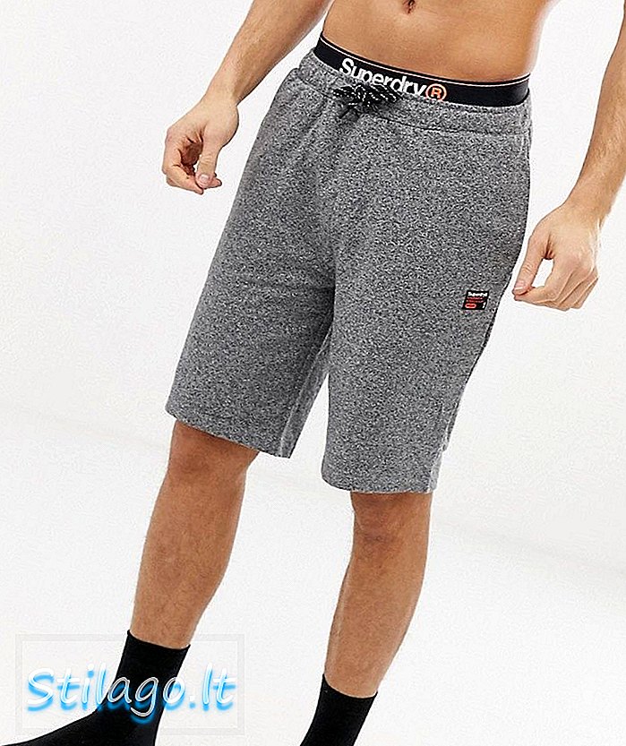 Superdry svett lounge shorts i grått