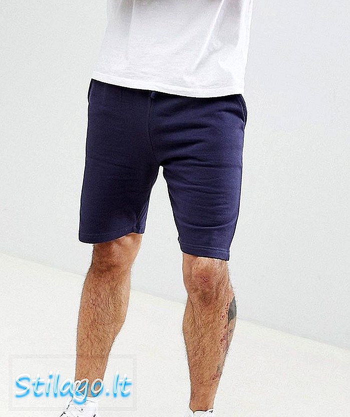 Threadbare Basic Jersey Shorts-Navy