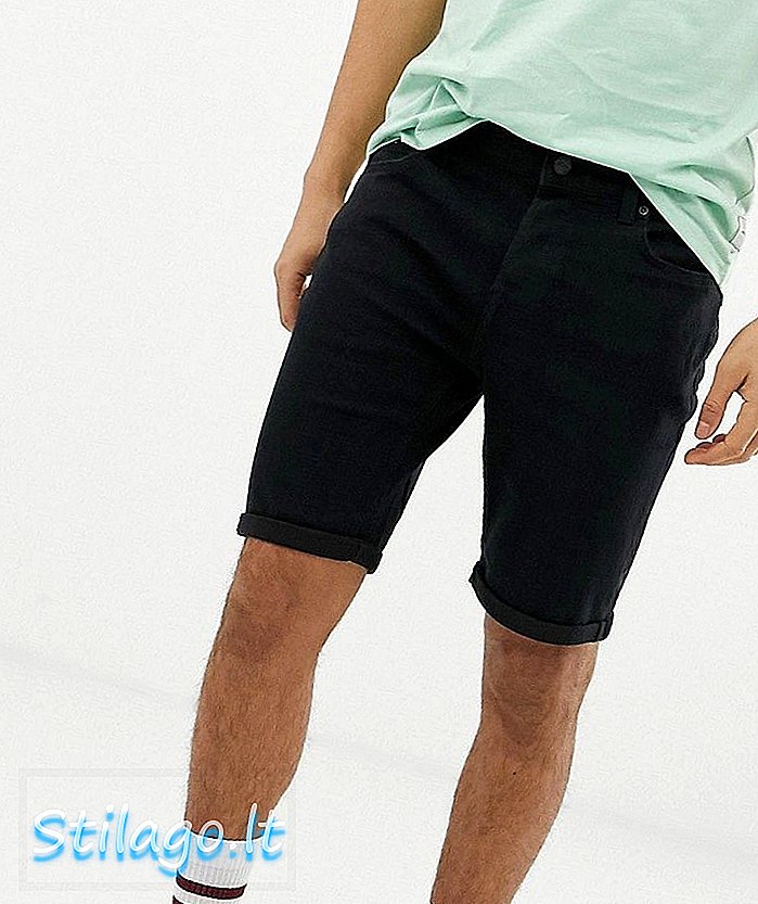 Only & Sons denim shorts-Svart