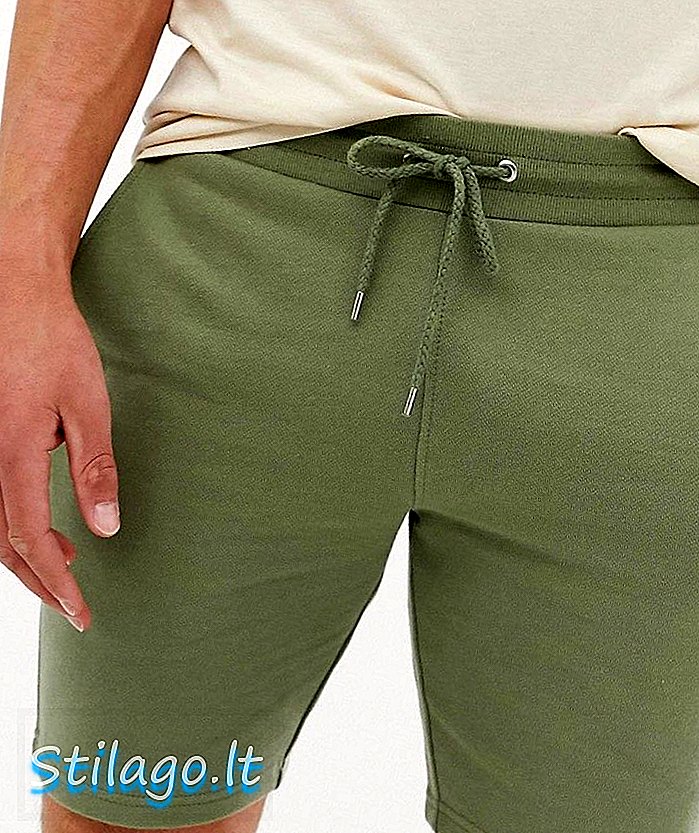 ASOS DESIGN กางเกงขาสั้นสกินนี่ย์สีเขียวอ่อน