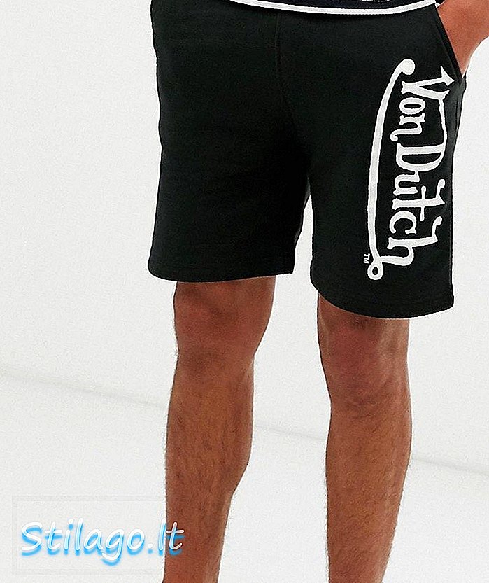 Von Dutch logo shorts-Preto