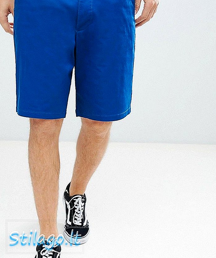 ASOS DESIGN smala längre shorts i kungblått