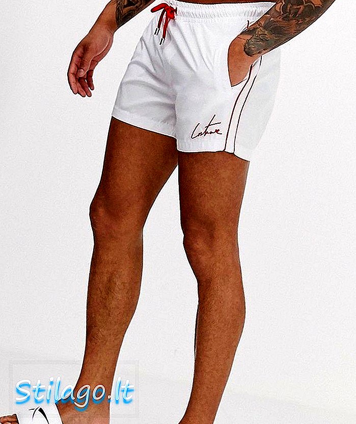 Shorts de baño The Couture Club con logo en blanco