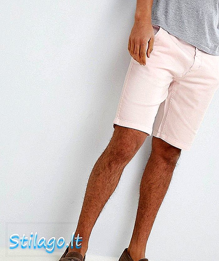 Clean Cut Slim Fit Chino Shorts-Pink
