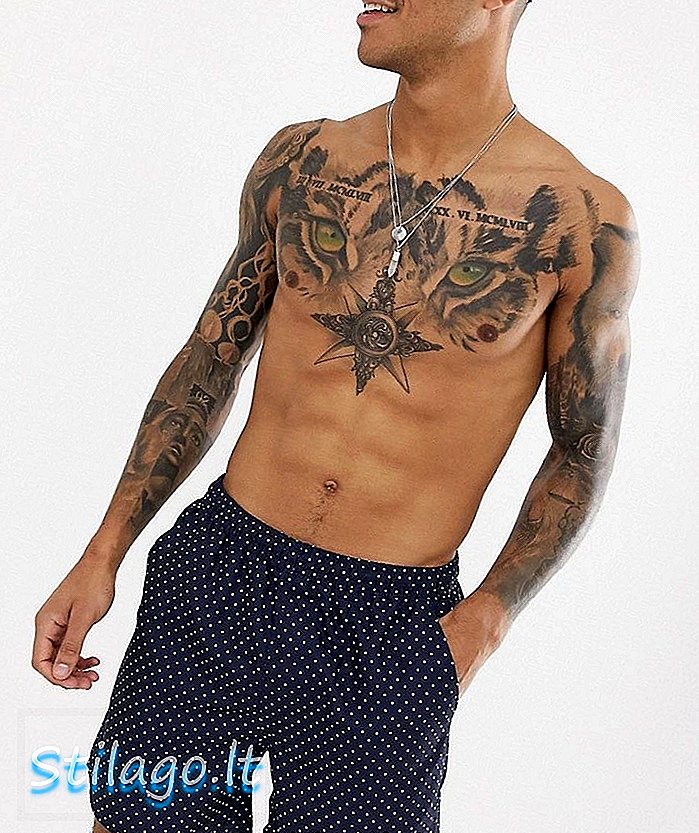 French Connection dot swim shorts-Blue