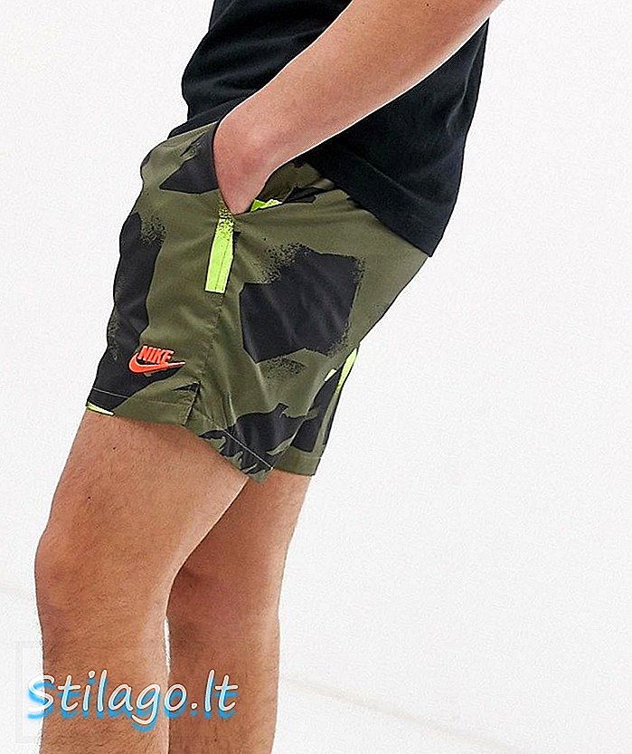 Фестивальные шорты с принтом Nike, цвет хаки-зеленый