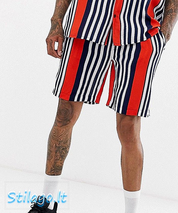 Night Addict striped runner shorts-Multi