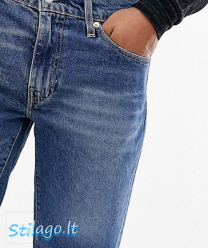 Levi's - 511 - Short en jean slim taille basse à ourlet ourlé - Port Mid Wash - Bleu