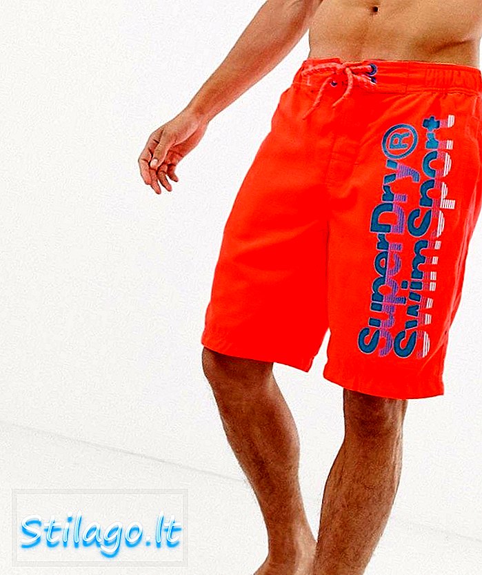Superdry logo board shorts i orange