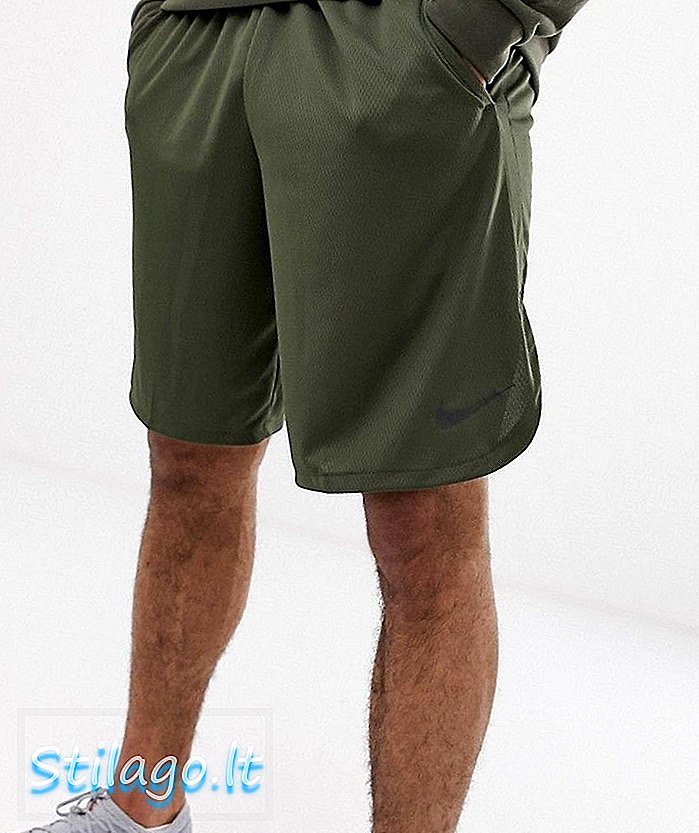 กางเกงกีฬาขาสั้น Nike Training Dry 4.0 สีกากี - เขียว