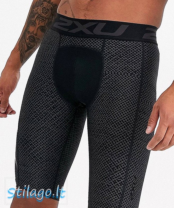 2XU Print Accel kompresijske kratke hlače-crne