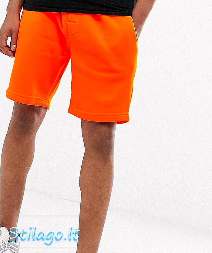 Brave Soul neon sweat shorts-Orange