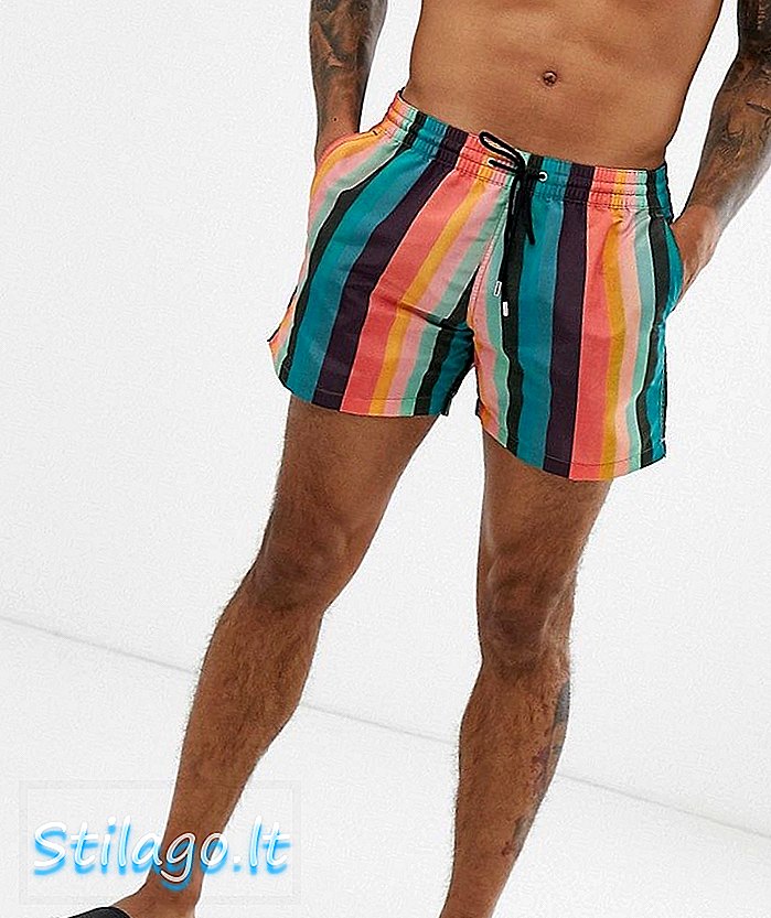Seniman PS Paul Smith stripe swim shorts di multi