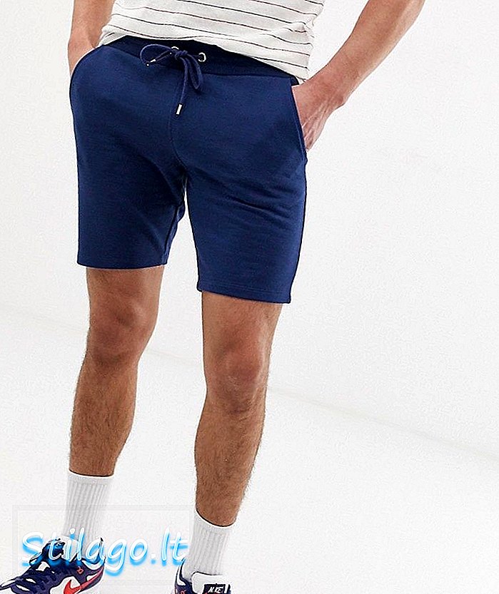 ASOS DESIGN jersey skinny shorts i lys marineblå