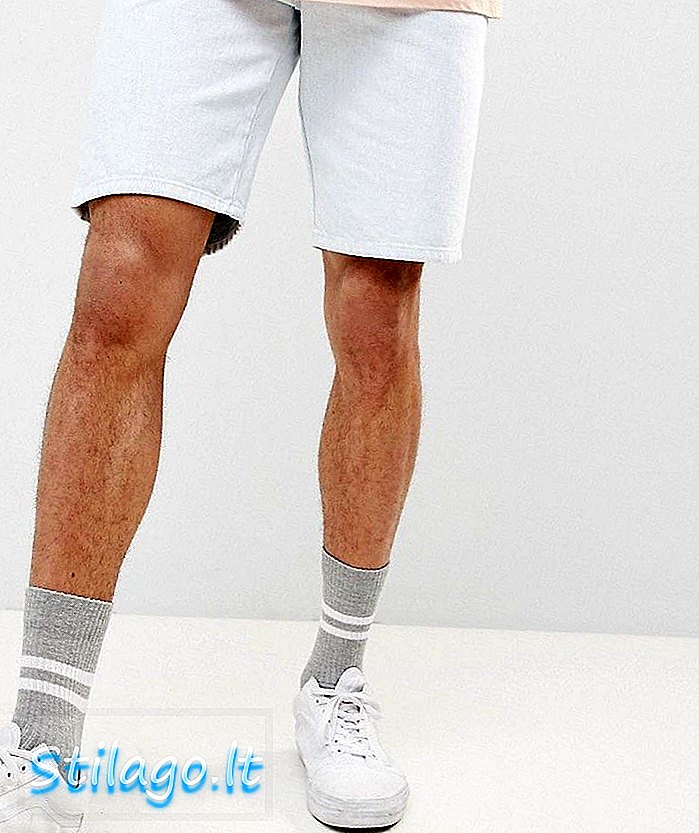 ASOS DESIGN Shorts Jeans Reciclados Em Branco Fino