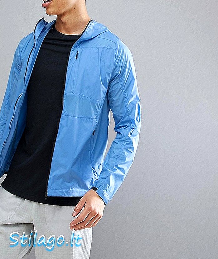 J.Lindeberg Activewear s kapucí Windbreaker v modré barvě