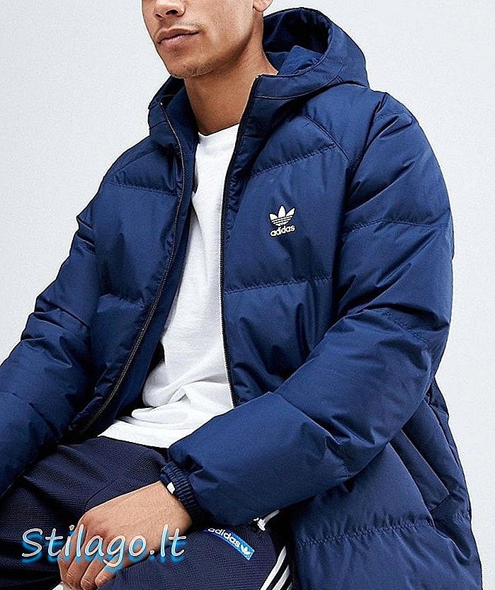 Темно-синяя куртка с капюшоном adidas Originals DH5004