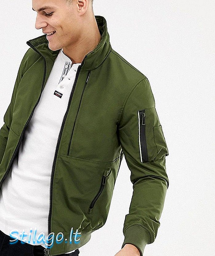 Superdry lehká bombardovací bunda v khaki-zelené