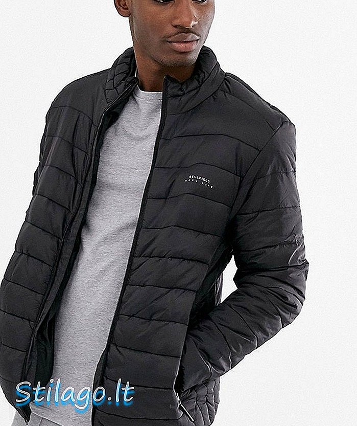 Bellfield Trichterhalspufferjacke-Schwarz