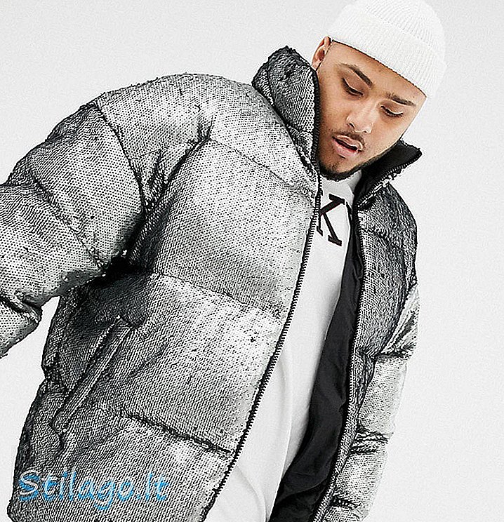 Puharska jakna ASOS DESIGN Plus u srebrnoj boji