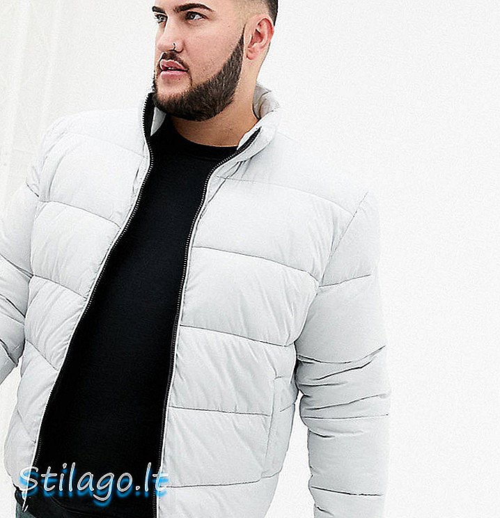 ASOS DESIGN Plus jaqueta puffer de color gris