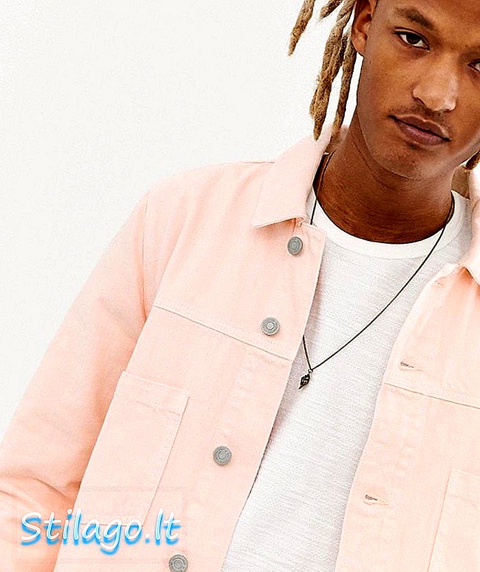 ASOS DESIGN džínová bunda v růžové barvě